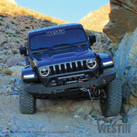 Thumbnail for Westin 18-19 Jeep Wrangler JL WJ2 Full Width Front Bumper w/Bull Bar Textured Black
