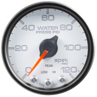 Thumbnail for Autometer Spek-Pro Gauge Water Press 2 1/16in 120psi Stepper Motor W/Peak & Warn Wht/Blk