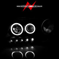 Thumbnail for ANZO 1997-2003 Ford F-150 Projector Headlights w/ Halo Black (CCFL)