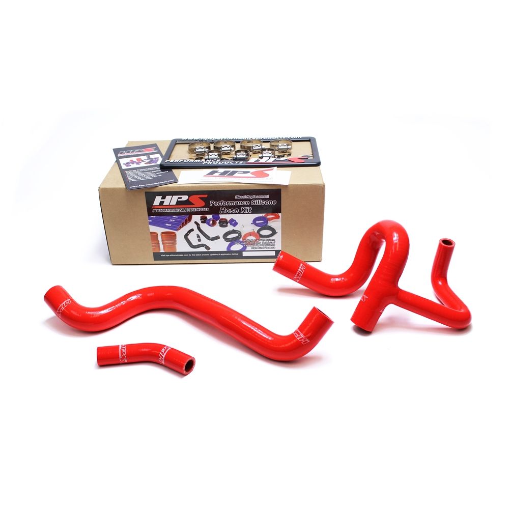 HPS Reinforced Red Silicone Radiator Hose Kit Coolant for Dodge 12-16 Dart 1.4T Turbo
