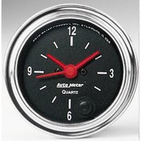 Thumbnail for Autometer Traditional Chrome 2-1/16in 12HR Analog Clock Gauge