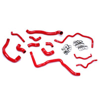 Thumbnail for HPS Reinforced Red Silicone Radiator + Heater Hose Kit Coolant for Audi 06-08 A3 2.0T Turbo FSI Left Hand Drive
