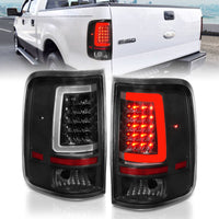 Thumbnail for ANZO 2004-2006 Ford F-150 LED Tail Lights w/ Light Bar Black Housing Clear Lens