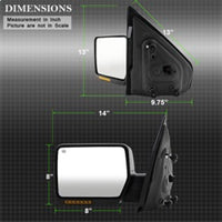 Thumbnail for Xtune Ford F150 04-06 Power Heated Amber LED Signal OE Mirror Left MIR-03348AEBH-P-L