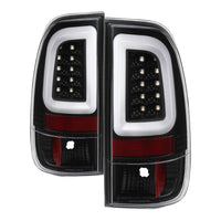 Thumbnail for Spyder 08-16 Ford Super Duty F-250 V3 Light Bar LED Tail Lights - Black (ALT-YD-FS07V3-LBLED-BK)