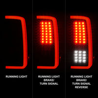 Thumbnail for ANZO 2007-2013 Chevrolet Silverado1500/ 2500/ 3500 LED Tail Lights w/ Light Bar Black Housing Smoke