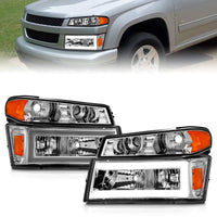 Thumbnail for ANZO 04-12 GM Colorado/Canyon/I-Series Crystal Headlights - w/ Light Bar Chrome Housing 4pcs