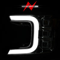 Thumbnail for Anzo 18-20 Ford F-150 Full Led Projector Light Bar Style Headlights - Chrome Amber