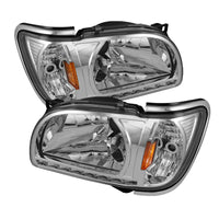 Thumbnail for Xtune Toyota Tacoma 01-04 1 Piece w/ Chrome Trim Corner Crystal Headlights HD-ON-TT01-1PC-LED-CC-C