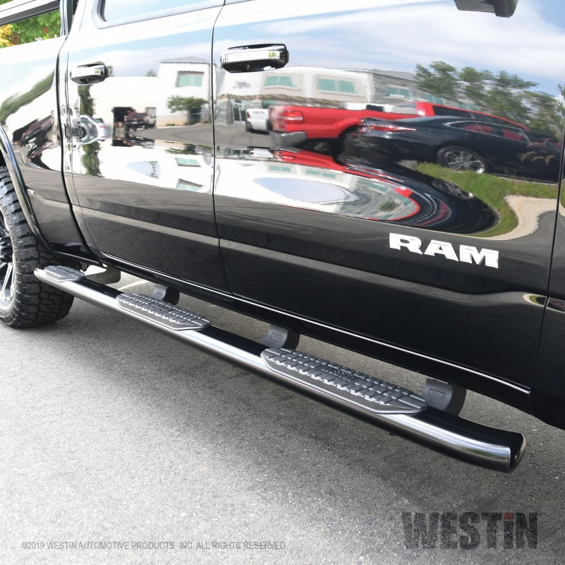 Westin 19-22 RAM 1500 CC 5ft7in. Bed (Excl. Classic) PRO TRAXX 5 W2W Oval Nerf Step Bars - Black