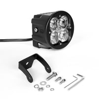 Thumbnail for XK Glow Round XKchrome 20w LED Cube Light w/ RGB Accent Light - Spot Beam w/Fog Light Bracket