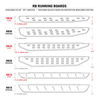 Thumbnail for Go Rhino RB10 Running Boards 57in. Cab Length - Bedliner Coating (No Drill/Mounting Brackets Require