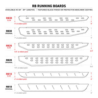 Thumbnail for Go Rhino RB30 Slim Line Running Boards 80in. - Tex. Blk (Boards ONLY/Req. Mounting Brackets)