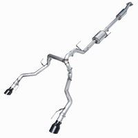 Thumbnail for AWE Tuning 2021+ Ford F-150 Tremor (w/ Bumper Cutouts) 0FG Resonated Catback - Diamond Black Tips