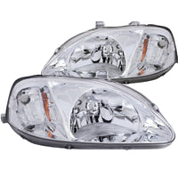 Thumbnail for ANZO 1999-2000 Honda Civic Crystal Headlights Chrome