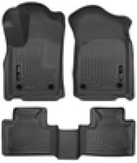 Thumbnail for Husky Liners 16-22 Dodge Durango Weatherbeater Black Front & 2nd Seat Floor Liners