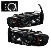Thumbnail for Spyder Dodge Ram 1500 94-01 94-02 Projector Headlights LED Halo LED Smke PRO-YD-DR94-HL-AM-SMC