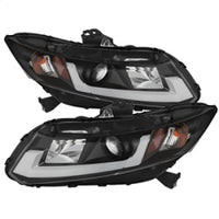 Thumbnail for Spyder 12-14 Honda Civic (Excl. 2014 Coupe) Projector Headlights Lgtbr DRL Black PRO-YD-HC12-DRL-BK