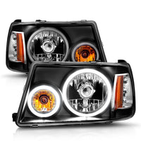Thumbnail for ANZO 2001-2011 Ford Ranger Projector Headlights w/ Halo Black (CCFL) 1 pc