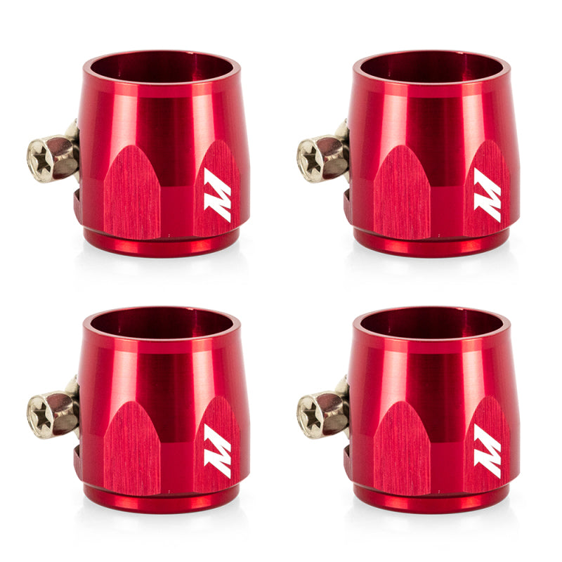 Mishimoto Aluminum -6AN Hex Finishers - Red