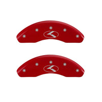 Thumbnail for MGP 4 Caliper Covers Engraved Front & Rear Circle K/Kia Red finish silver ch