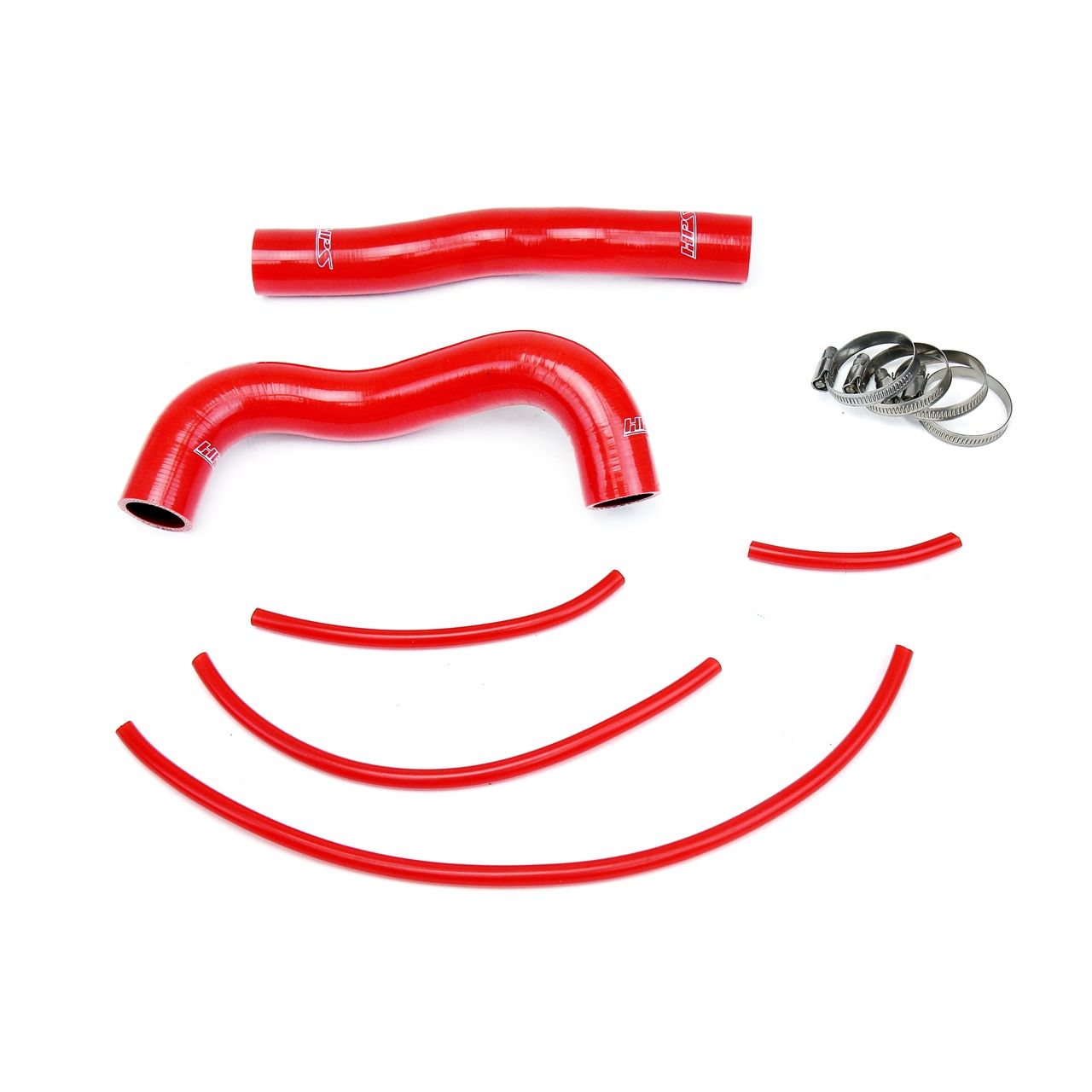 HPS Reinforced Red Silicone Radiator Hose Kit Coolant for Hyundai 13-14 Genesis Coupe 2.0T Turbo 4Cyl