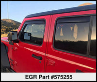 Thumbnail for EGR 2018 Jeep Wrangler JL SlimLine In-Channel WindowVisors Set of 4 - Matte Black
