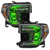 Thumbnail for Oracle 19-21 Silverado/Sierra 1500 RGB Demon Eye Headlight Kit - w/o Controller SEE WARRANTY