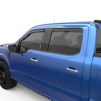 Thumbnail for EGR 15+ Ford F150 Crew Cab In-Channel Window Visors - Set of 4 - Matte (573495)