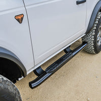 Thumbnail for Westin 21-22 Ford Bronco (2-Door) PRO TRAXX 4 Oval Nerf Step Bars - Textured Black