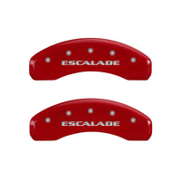 Thumbnail for MGP 4 Caliper Covers Engraved Front & Rear Escalade Red finish silver ch