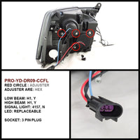 Thumbnail for Spyder Dodge Ram 1500 09-14 Projector Headlights Halogen- CCFL Halo LED - Blk PRO-YD-DR09-CCFL-BK