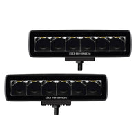 Thumbnail for Go Rhino Xplor Blackout Series Sixline LED Spot Light Kit (Surface/Threaded Stud Mount) - Blk (Pair)