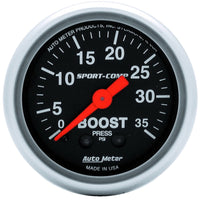 Thumbnail for Autometer Sport-Comp 52mm 35 PSI Mechanical Boost Gauge