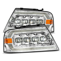 Thumbnail for AlphaRex 04-08 Ford F150 / 06-08 Lincoln Mark LT NOVA LED Proj Headlights Chrome w/Activ Light/Seq