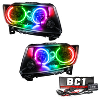 Thumbnail for Oracle 11-13 Jeep Grand Cherokee SMD HL (Non-HID)-Chrome - ColorSHIFT w/ BC1 Controller SEE WARRANTY