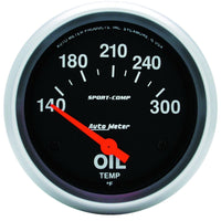 Thumbnail for Autometer Sport-Comp 2 5/8in 140-300 Deg F Short Sweep Electronic Oil Temperature Gauge