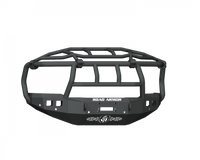Thumbnail for Road Armor 19-21 Ram 2500/3500 Stealth Front Winch Bumper Titan Guard w/Intimidator Guad - Tex Blk