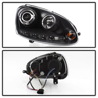 Thumbnail for Spyder Volkswagen GTI 06-09/Jetta 06-09 Halogen Model Only - LED Halo DRL Black PRO-YD-VG06-HL-BK