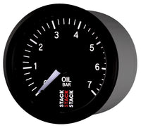 Thumbnail for Autometer Stack 52mm 0-7 Bar M10 Male Pro Stepper Motor Oil Pressure Gauge - Black