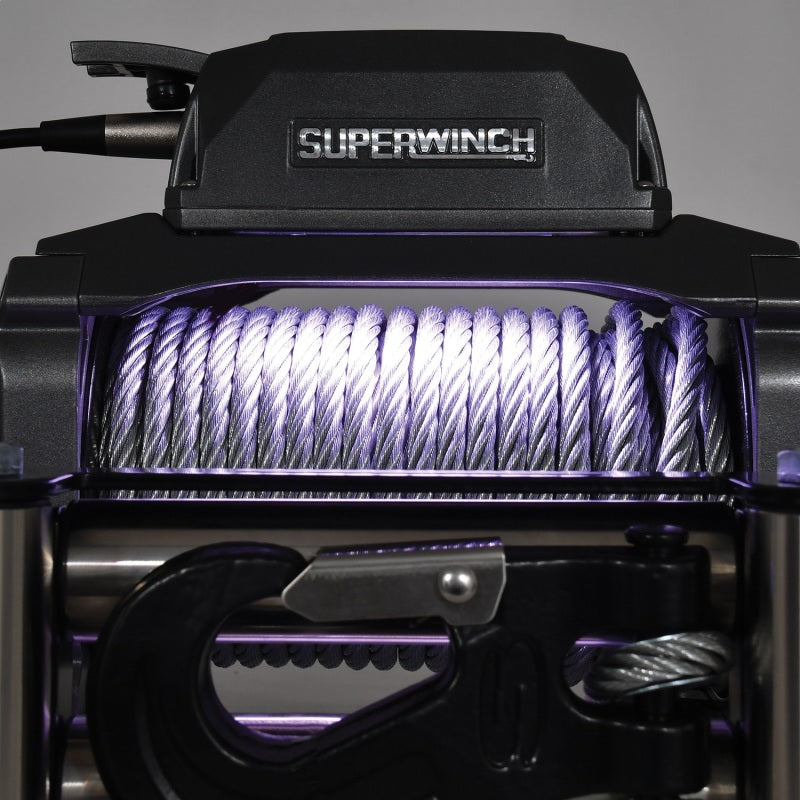 Superwinch 12000 LBS 12V DC 3/8in x 85ft Wire Rope SX 12000 Winch - Graphite