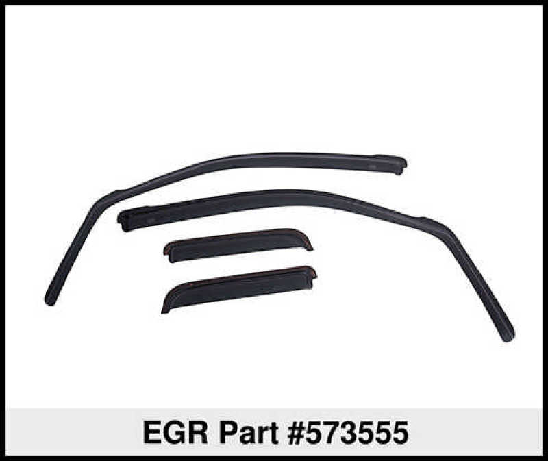 EGR 19-22 Ford Ranger In-Channel Window Visors Front/Rear Set Matte Black Crew Cab