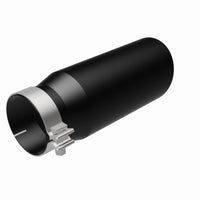 Thumbnail for MagnaFlow Tip Stainless Black Coated Single Wall Round Single Outlet 5in Dia 4in Inlet 13in L