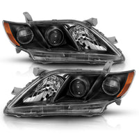 Thumbnail for ANZO 2007-2009 Toyota Camry Projector Headlight Black Amber