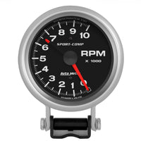 Thumbnail for Autometer Standard 3-3/4in 10,000 RPM Pedestal Mount Tachometer Sport Comp
