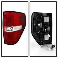 Thumbnail for Spyder 09-14 Ford F150 V2 Light Bar LED Tail Lights - Red Clear (ALT-YD-FF15009V2-LBLED-RC)