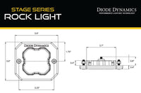 Thumbnail for Diode Dynamics Stage Series Rock Light Flush Mount Adapter Kit (one)