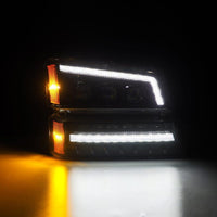 Thumbnail for AlphaRex 03-06 Chevy Silverado 1500/2500HD/3500HD/Avalanche Alpha-Black NOVA LED Proj Headlights