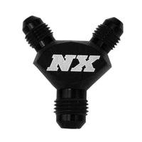 Thumbnail for Nitrous Express 8AN x -6AN x -6AN Billet Pure-Flo Y Fitting - Black