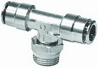Thumbnail for Firestone Male .25in. x 1.4in. x .25in. Branch Swivel Nickel Tee Air Fitting - 25 Pack (WR17603273)